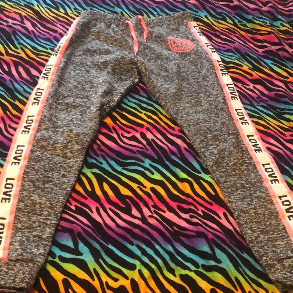 Bobby Brook’s Grey and Pink Sweatpants Size: M